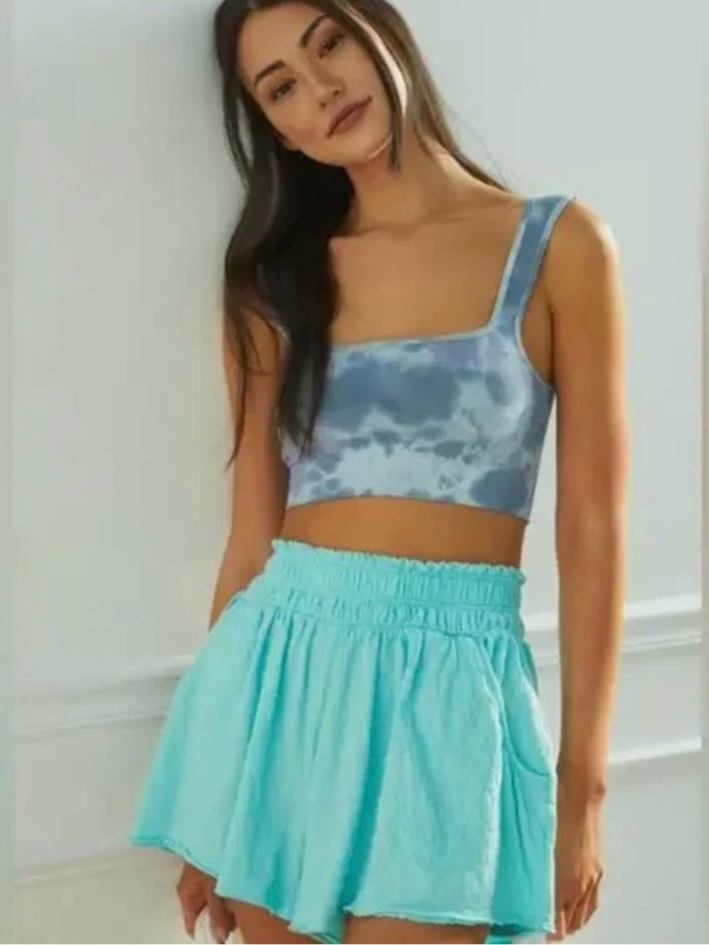Anthropologie Daily Practice Kimberly Mini Shorts // Fresh Mint // Large